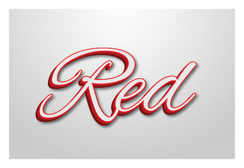 Obraz premium Editable 3d styles Red mockup concept text effect style
