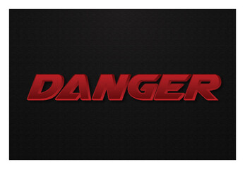Editable 3d styles Danger mockup concept text effect style
