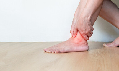 Inflammation of the ankle bones a human - obrazy, fototapety, plakaty