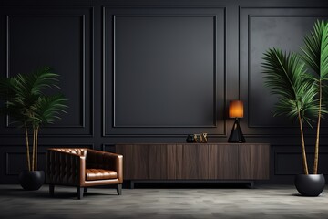 Modern Living Room Background. Contemporary Interior Design..