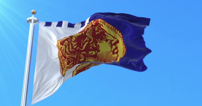 Flag of Thessaloniki city, Greece. Loop