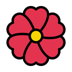 Flower icon symbol vector image. Illustration of the beautiful daisy floral design image