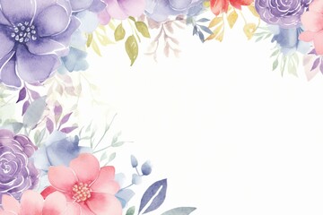  Many flower frames lack watercolor pastel background 