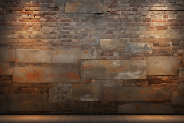 empty texture vintage wall for logo mockup, front view