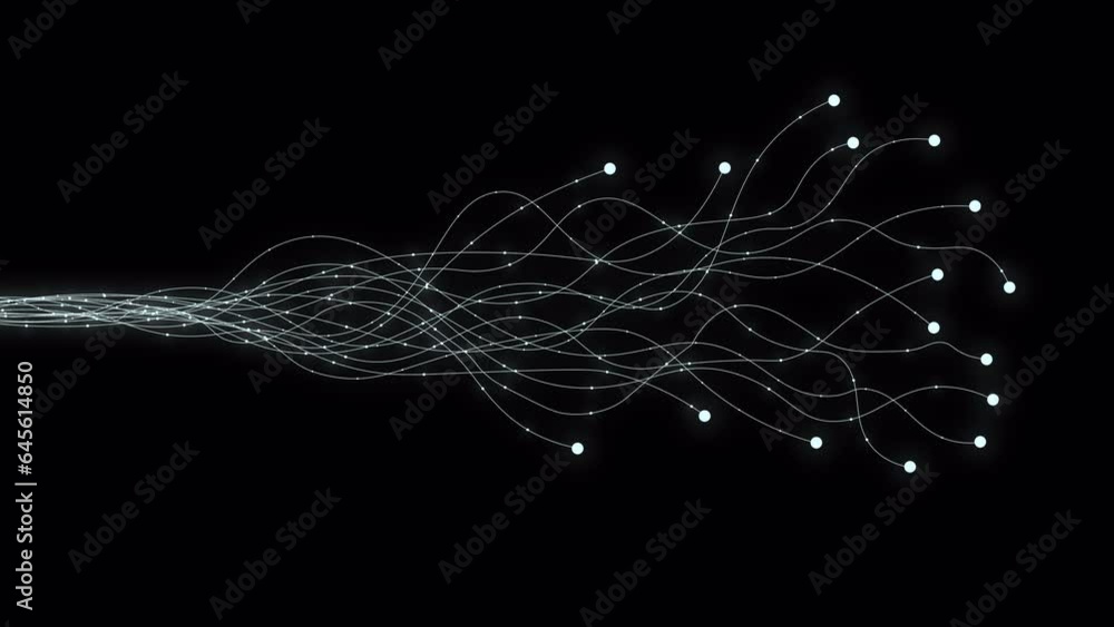 Fototapete PNG Alpha.Abstract digital dot line particle data background connecting technology concept.