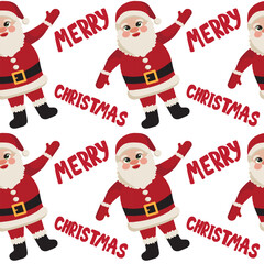 VECTOR PATTERN ILLUSTRATION, WINTER HOLIDAYS CHRISTMAS, SANTA CLAUS  NEW YEAR FOR FABRIC, PAPER PRINT OR OTHER DESIGN USES.