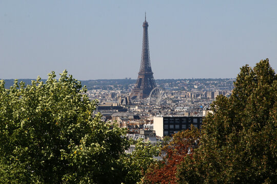 Paris - Parc de Belleville - Tour Eiffel