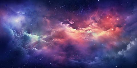 Fototapeta premium Weltall Landschaft KI