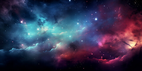 Obraz premium Weltall Landschaft KI