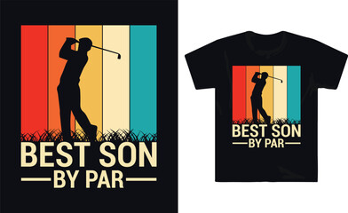 Golf Player Golfing T-shirt Design 