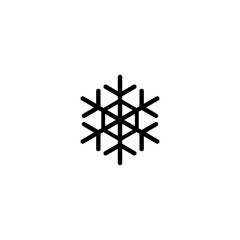 Snowflake logo. Snowflake icon isolated on white background