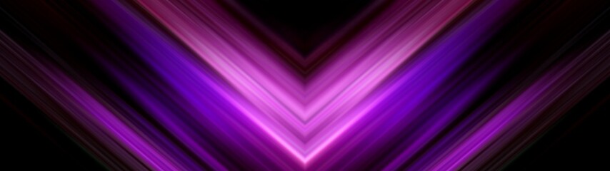 Violet lilac color gradient stripes motion effect. V-shaped symmetrical geometric background.