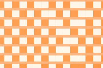orange gingham seamless pattern background 