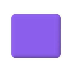 Vector 3d purple square speech bubble icons isolated on white pastel background