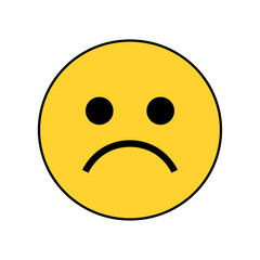 Vector flat emoticon reaction on white background