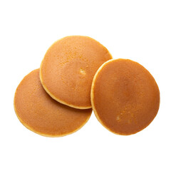 Homemade pancakes isolated on a transparent background.