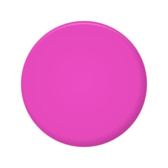 Vector 3d pink circle on white background