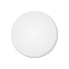 Vector 3d white circle on white background