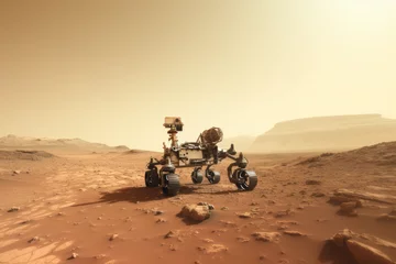Abwaschbare Fototapete The Mars rover image on Mars © Fabio