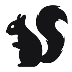 Simple flat vector icon squirrel