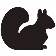 Simple flat vector icon squirrel