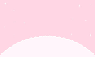 Vector realistic cute pink with star background