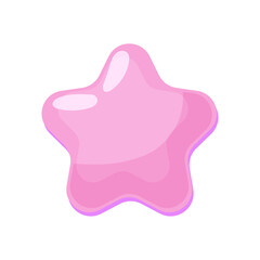 Vector star icon shiny pink star symbol