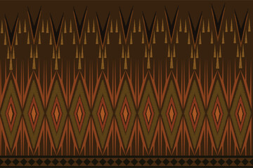 Title: Ethnic abstract ikat art. Seamless pattern in tribal, folk embroidery, for carpets, wallpapers, garments, wrapping, fabrics, coverings, textiles and more

