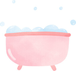 cute  baby shower girl pink bathtub