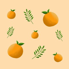 seamless background with oranges