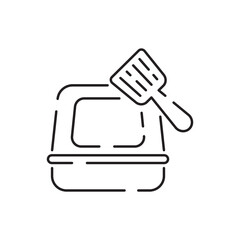 Petshop line icon. Pet shop, pets, cat or dog, vitamin, food, toy and more vector