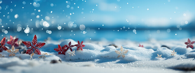 Fototapeta na wymiar Magnificent, beautiful winter Christmas and New Years background