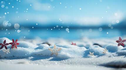 Magnificent, beautiful winter Christmas and New Years background