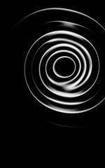 Vortex, water surface, black and white