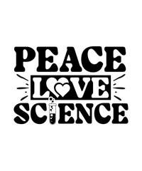 peace love science svg design