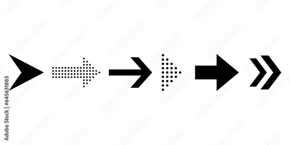 Poster set of arrows icon. various arrow icons. cursor icon