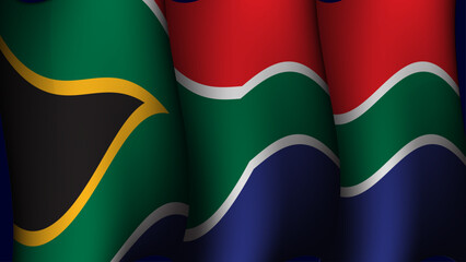 south africa waving flag background design vector illustration © Vanz Studio