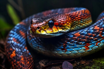 Obraz premium snake in the garden. 
