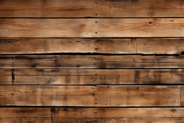 Fototapeta na wymiar A wooden wall, background. Arranged in horizontal planks with a few small gaps between them