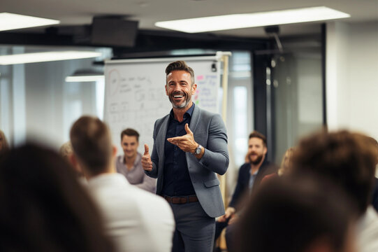 Conference training planning or learning coaching. Business concept