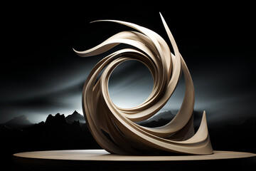 This abstract sculpture represents the concept of freedom. It is a beautiful and inspiring work of art that celebrates the human spirit.