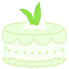 Young Coconut Pandan Cake