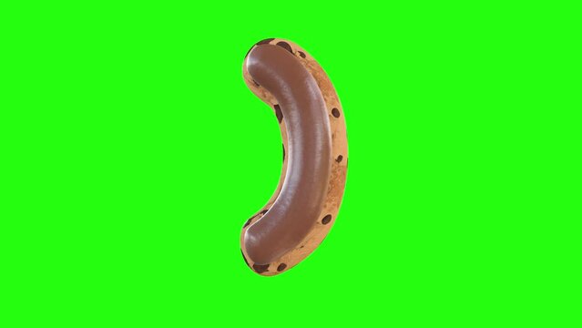3d animation of the ) or parenthesis sign recreating a