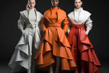 his fashion design challenges traditional gender norms. The design is bold and unconventional, and it is a statement piece that celebrates individuality and self-expression.