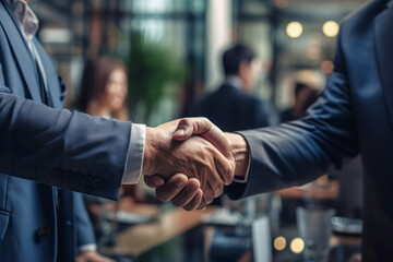handshake, business, businessman, agreement, cooperation, office, greeting, meeting, success, corporate. when business and business has deal agreement there are use gesture is handshake for accept it.
