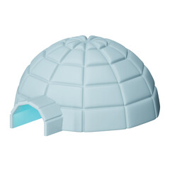 Igloo 3d rendering isometric icon.