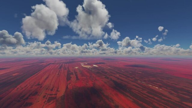 Circular aerial view of the Simpson Desert Northern Territory. Australia