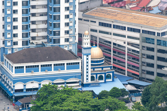 View of Surau IPD Dang Wangi (Masjid Besar) Mosque on cloudy day. Kuala Lumpur, Malaysia.