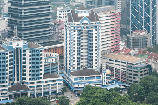 View of Surau IPD Dang Wangi (Masjid Besar) Mosque on cloudy day. Kuala Lumpur, Malaysia.