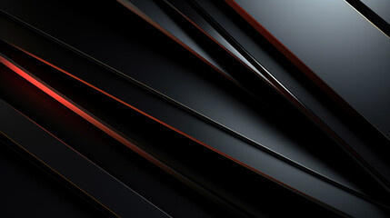 Few Lines of Distinct Layers Minimalist Style Black and Grey Metallic Background